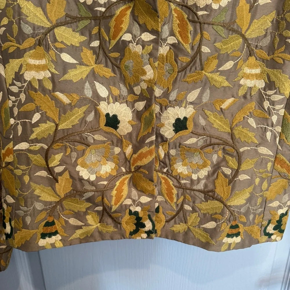 Johnny Was Biya Embroidered Floral Cropped Blazer Jacket Size S Boho Artsy READ - Picture 4 of 13